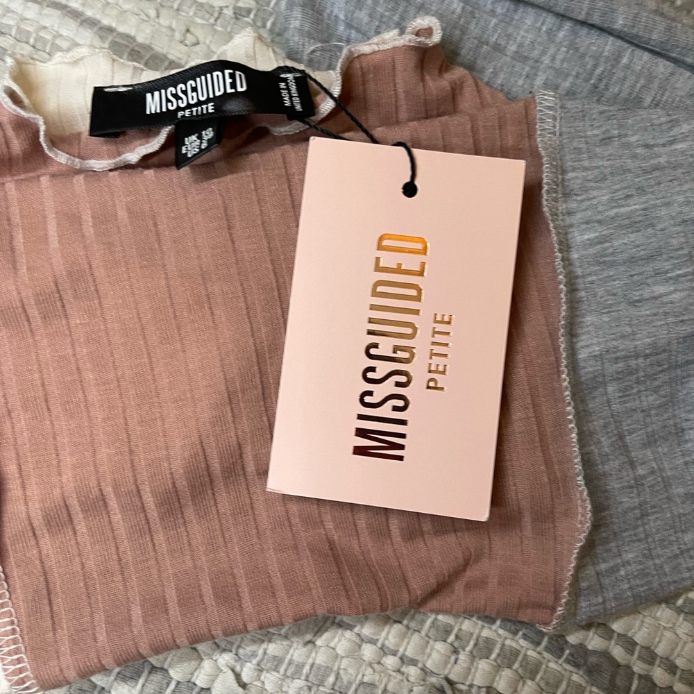 Misguided long sleeve crop top